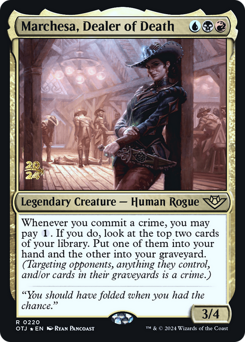 Marchesa, Dealer of Death (PRE-220) - Outlaws of Thunder Junction Promos Foil