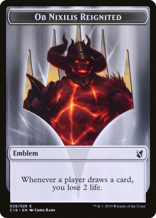 Ob Nixilis Reignited Emblem (TC19-029) - Commander 2019 Tokens