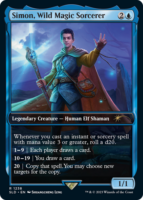 Simon, Wild Magic Sorcerer (SLD-1238) - Secret Lair Drop / Simon, Wild Magic Sorcerer