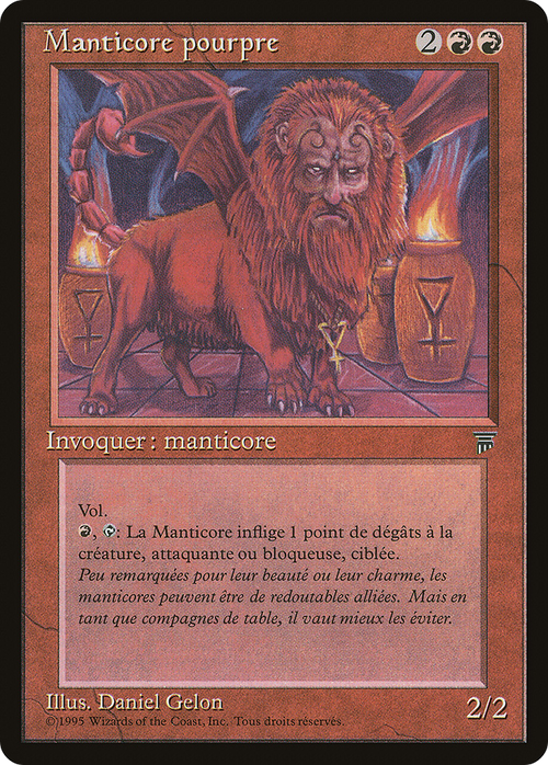 Crimson Manticore (French) - "Manticore pourpre" (REN-) - Renaissance