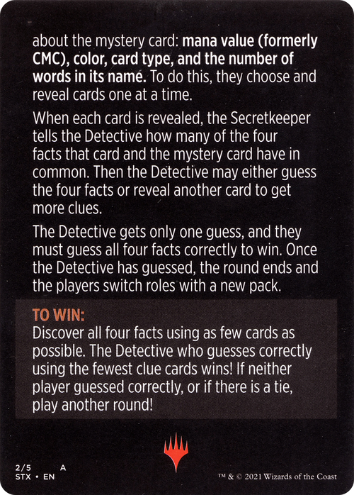 Booster Sleuth // Booster Sleuth (cont'd) (MSTX-002) - Strixhaven: School of Mages Minigames