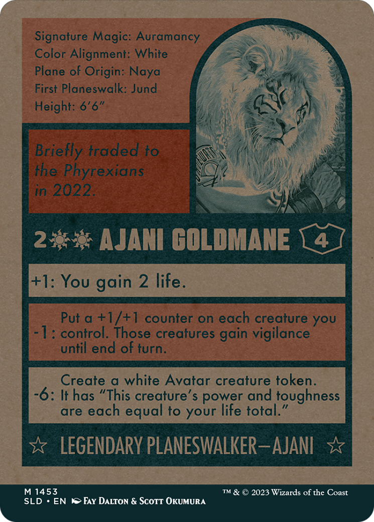 Ajani Goldmane (1453) (SLD-1453) - Secret Lair Drop: (Full Art) (Borderless)