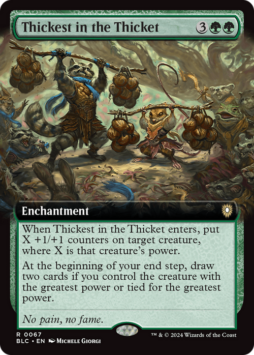 Thickest in the Thicket (Extended Art) (BLC-067) - Bloomburrow Commander: (Extended Art)