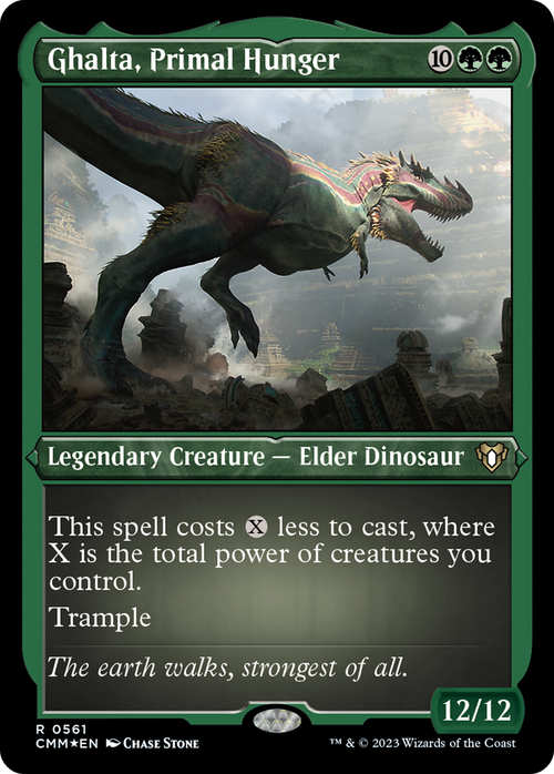 Ghalta, Primal Hunger (Foil Etched) (CMM-561) - Commander Masters Foil