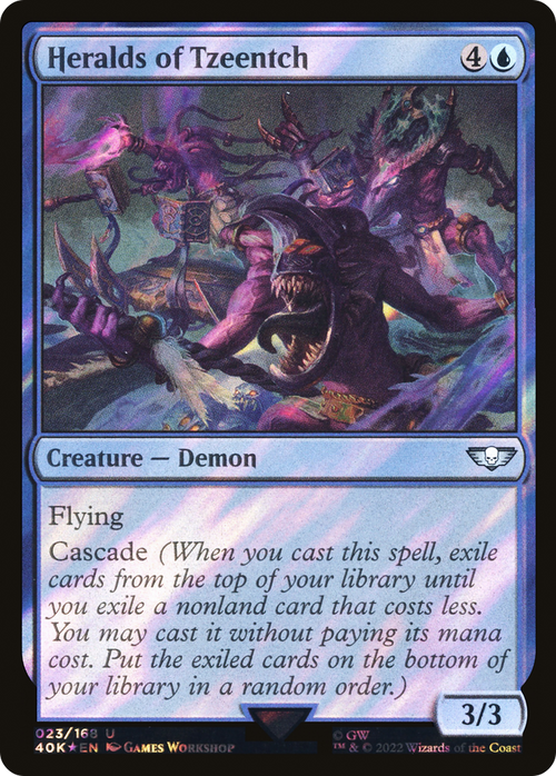 Heralds of Tzeentch (Surge Foil) (40K-023) - Warhammer 40,000 Commander Foil