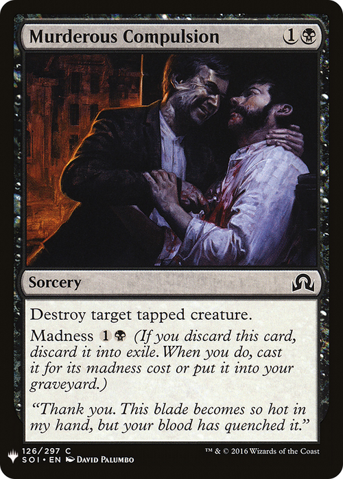 Murderous Compulsion (LIST-SOI-126) - The List