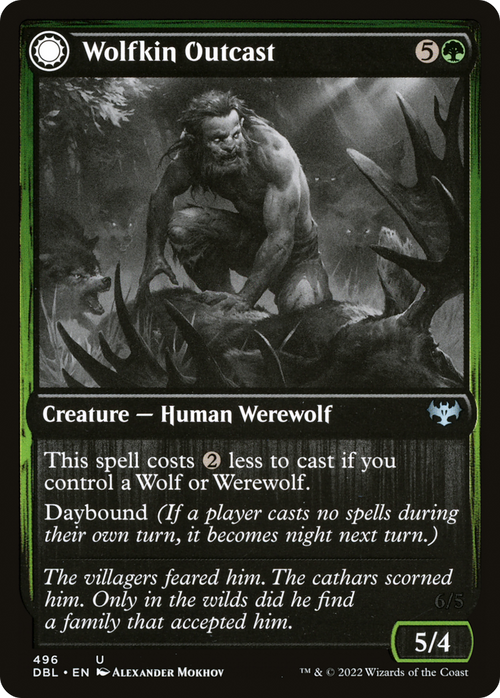 Wolfkin Outcast (DBL-496) - Innistrad: Double Feature: (Double Faced Transform)