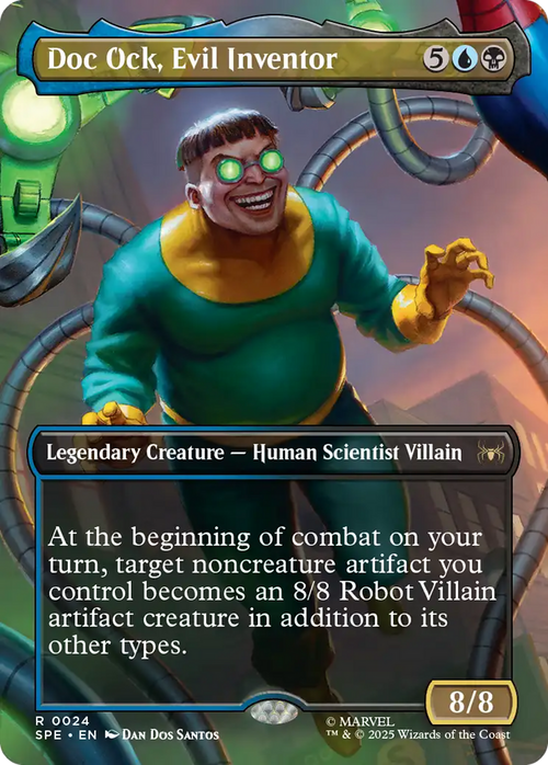 Doc Ock, Evil Inventor (SPE-024) - Marvel's Spider-Man: Eternal-Legal (Borderless) Foil