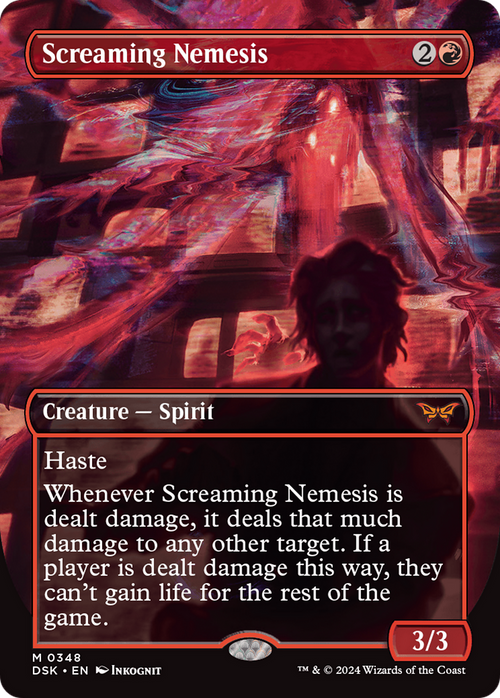 Screaming Nemesis (Borderless) (DSK-348) - Duskmourn: House of Horror Foil