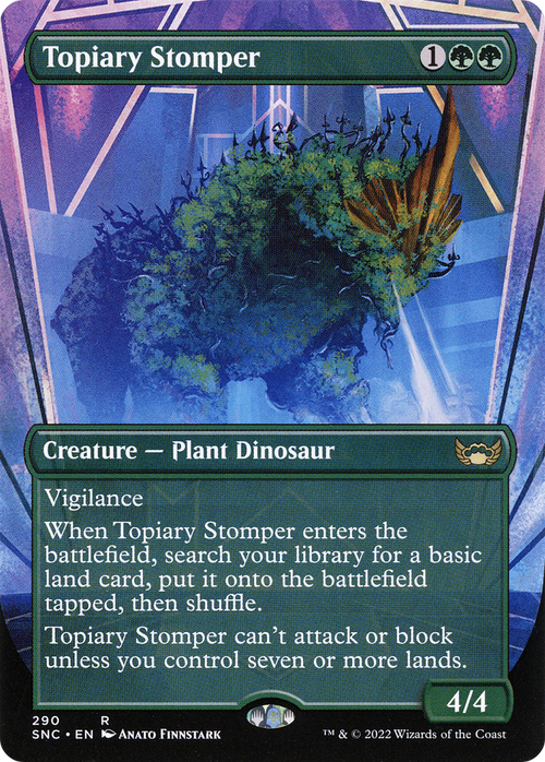 Topiary Stomper (Borderless) (SNC-290) - Streets of New Capenna Foil