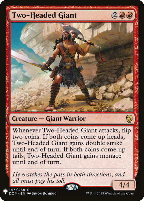 Two-Headed Giant (LIST-DOM-147) - The List