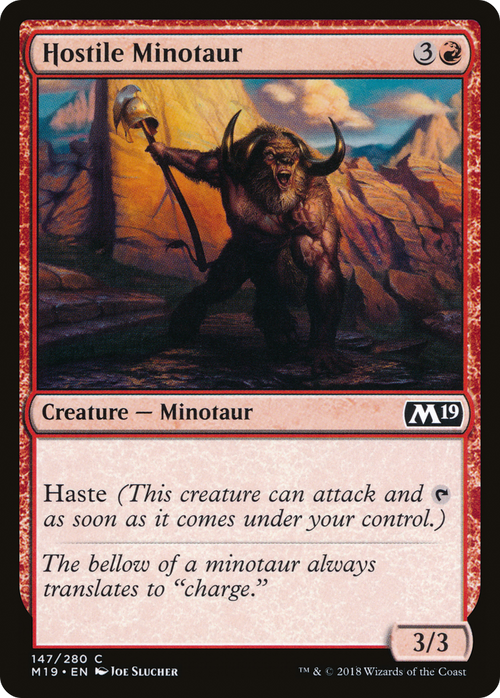 Hostile Minotaur (M19-147) - Core Set 2019 Foil