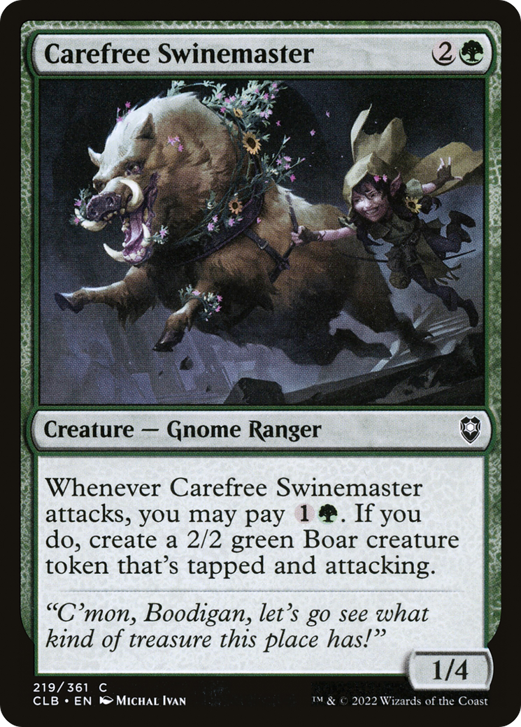 Carefree Swinemaster (CLB-219) - Commander Legends: Battle for Baldur's Gate Foil