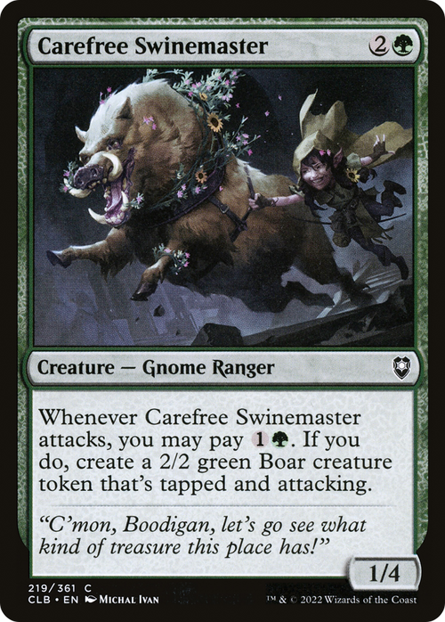 Carefree Swinemaster (CLB-219) - Commander Legends: Battle for Baldur's Gate Foil
