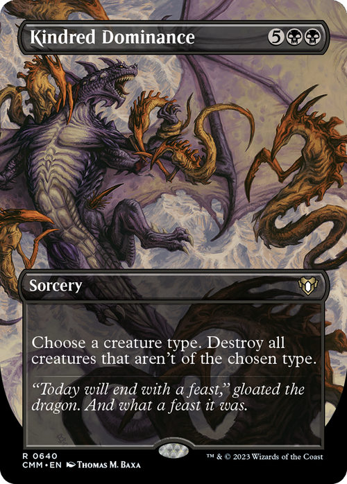 Kindred Dominance (Borderless) (CMM-640) - Commander Masters Foil