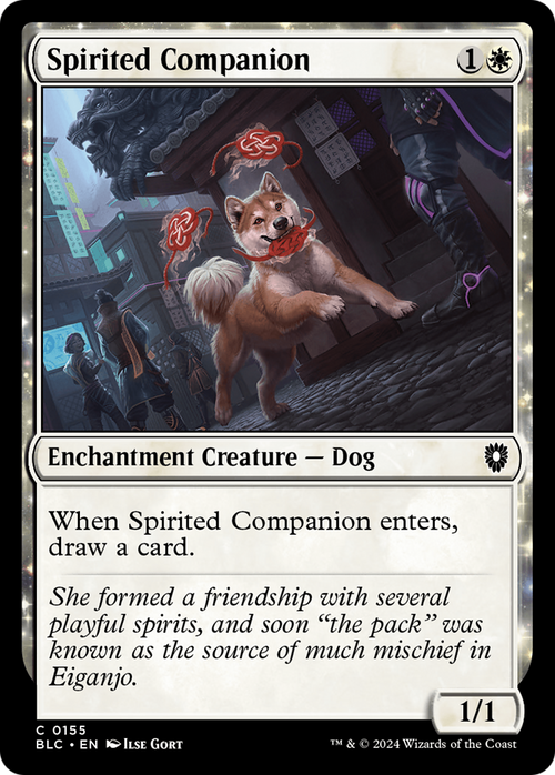 Spirited Companion (BLC-155) - Bloomburrow Commander: (enchantment)