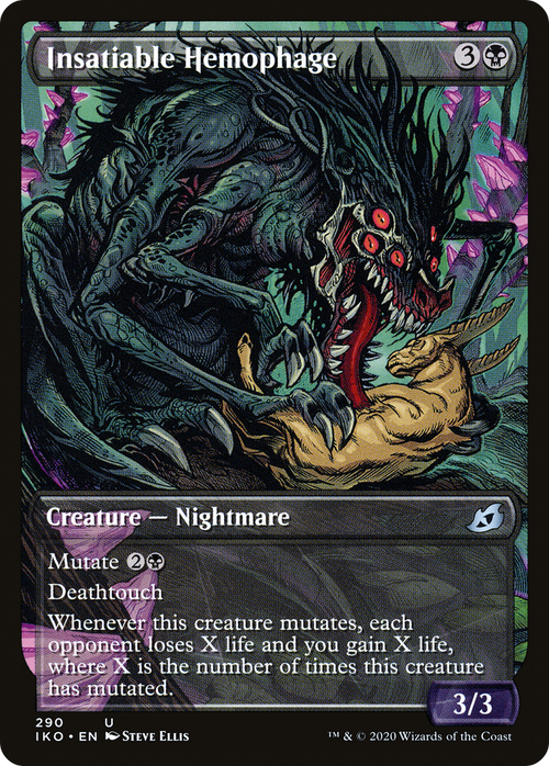 Insatiable Hemophage (Showcase) (IKO-290) - Ikoria: Lair of Behemoths: (Showcase) Foil