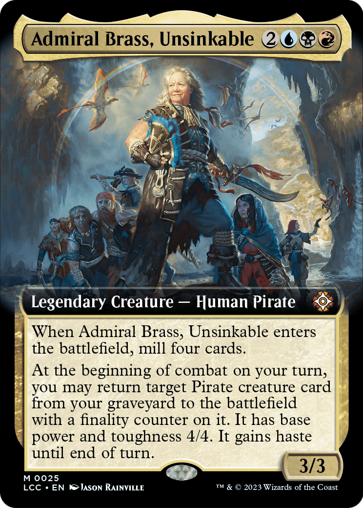 Admiral Brass, Unsinkable (Extended Art) (LCC-025) - The Lost Caverns of Ixalan Commander: (Extended Art)