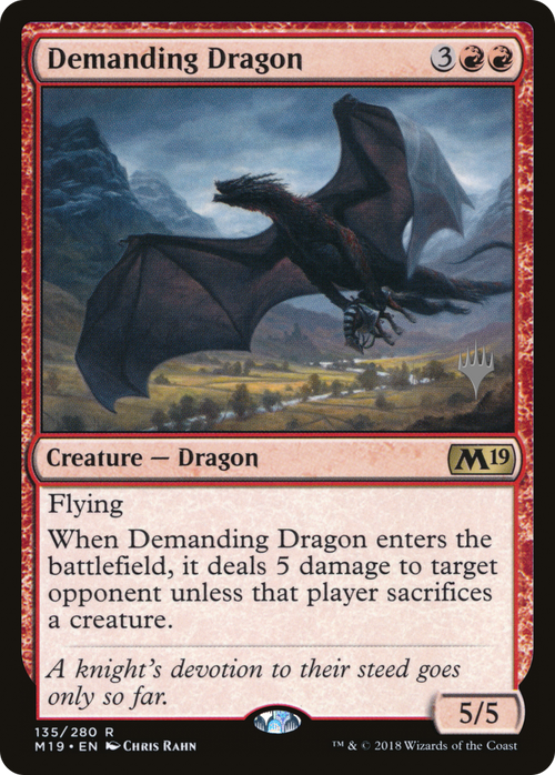 Demanding Dragon (PPM20-135P) - Core Set 2019 Promos Foil