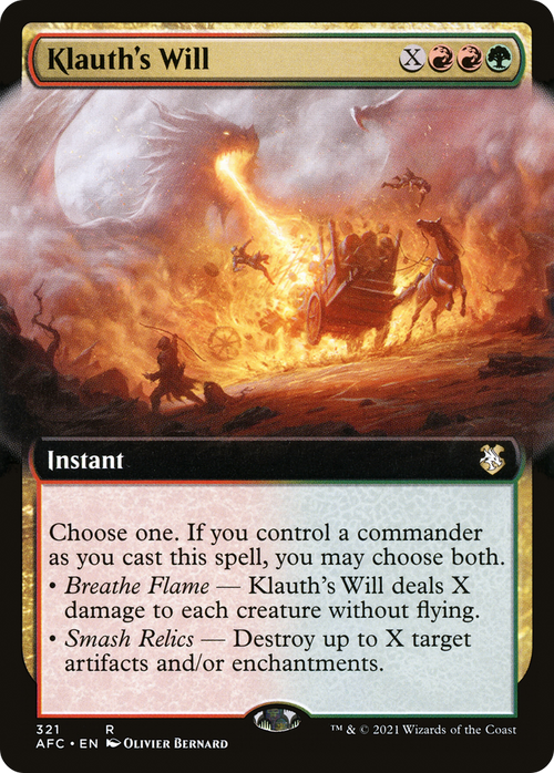 Klauth's Will (Extended Art) (AFC-321) - Forgotten Realms Commander: (Extended Art)