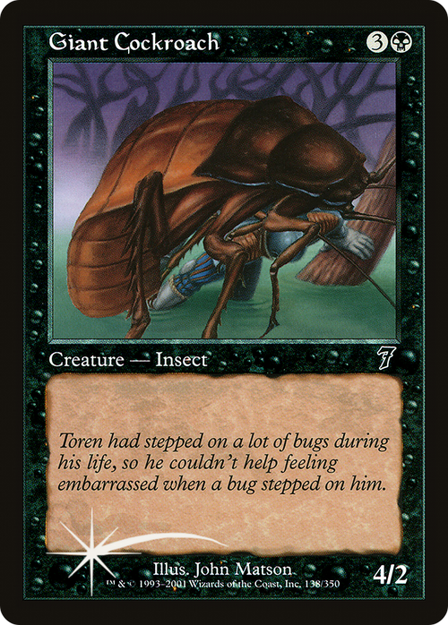 Giant Cockroach (7ED-138) - 7th Edition Foil