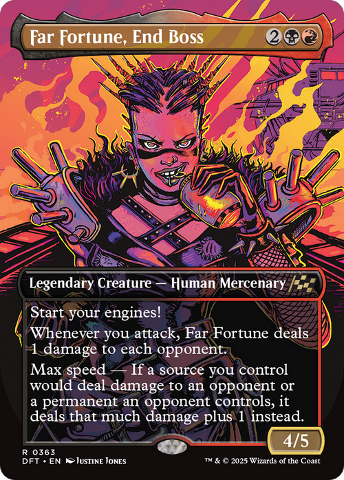 Far Fortune, End Boss (Borderless) (DFT-363) - Aetherdrift Foil