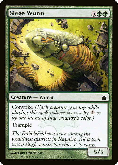 Siege Wurm (RAV-183) - Ravnica: City of Guilds Foil