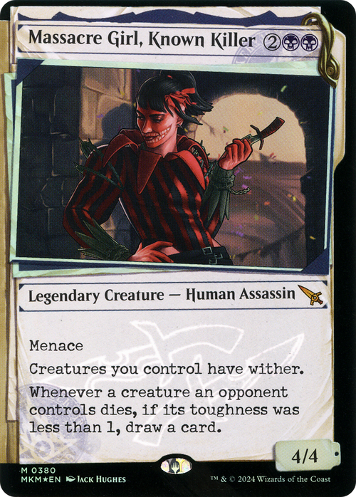 Massacre Girl, Known Killer (Showcase) (Invisible Ink) (MKM-380) - Murders at Karlov Manor: (Showcase) Foil