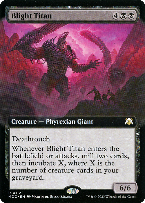 Blight Titan (Extended Art) (MOC-112) - March of the Machine Commander: (Extended Art)