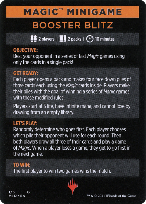 Booster Blitz (MMID-001) - Innistrad: Midnight Hunt Minigames