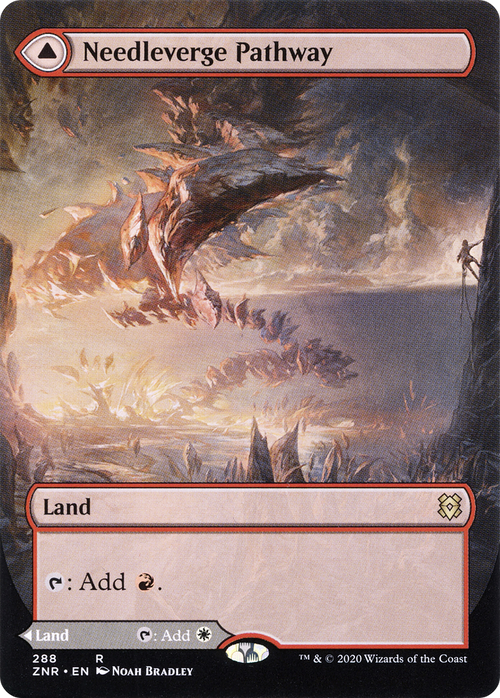 Needleverge Pathway (Borderless) (ZNR-288) - Zendikar Rising: (Showcase) (Borderless) Foil