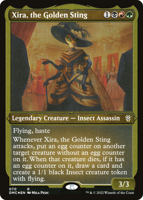 Xira, the Golden Sting (Foil Etched) (DMC-070) - Dominaria United Commander Foil