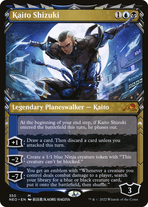Kaito Shizuki (Showcase) (NEO-350) - Kamigawa: Neon Dynasty: (Showcase)