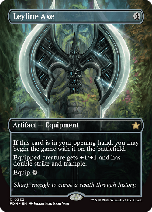 Leyline Axe (Borderless) (FDN-353) - Foundations