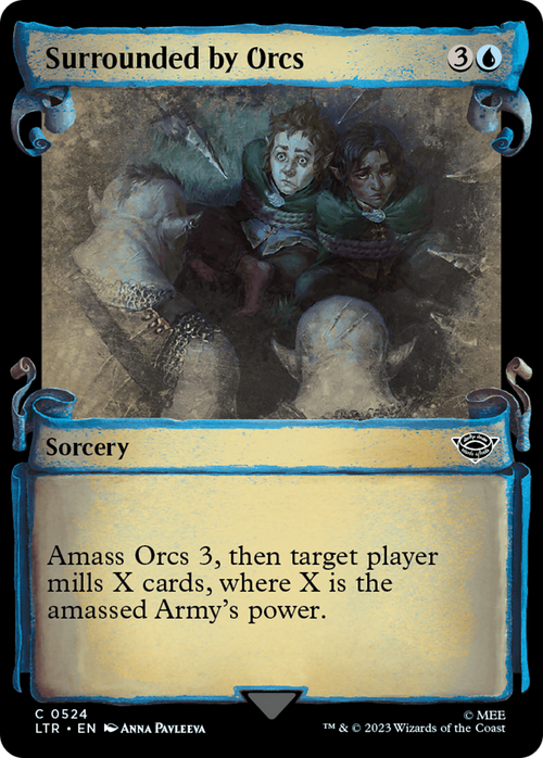 Surrounded by Orcs (Showcase Scrolls) (LTR-524) - The Lord of the Rings: Tales of Middle-earth: (Showcase) Foil