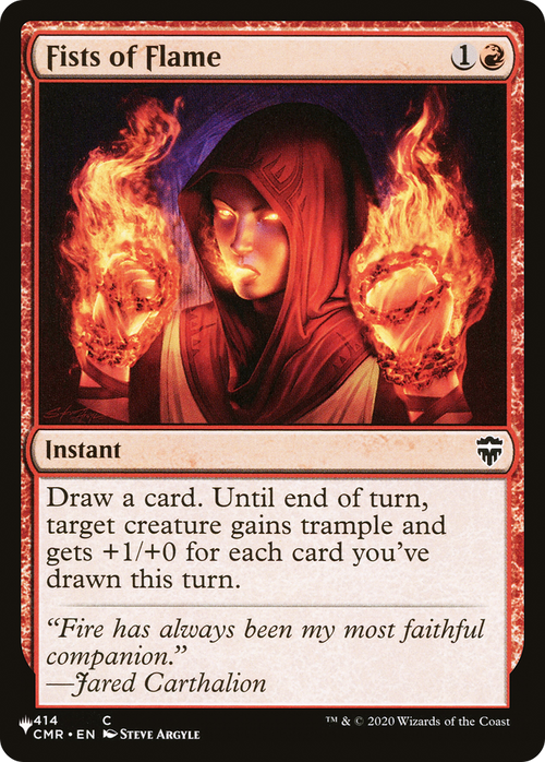 Fists of Flame (CMR) (LIST-414/361) - The List