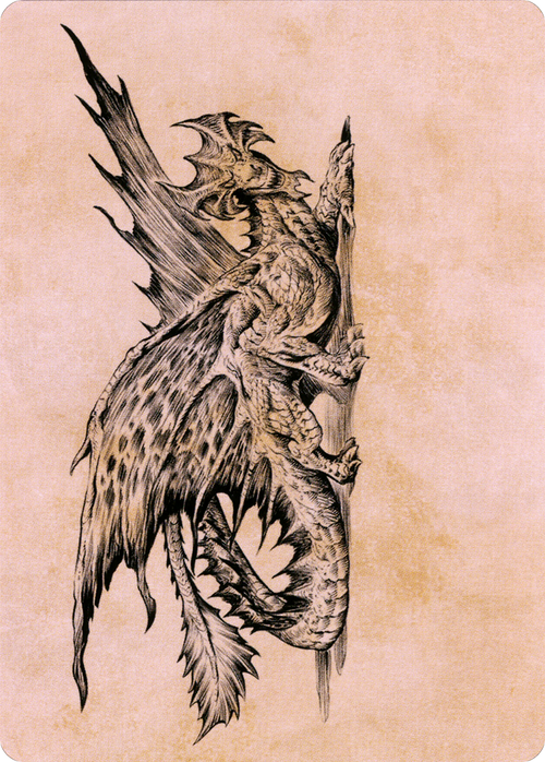 Ancient Brass Dragon // Ancient Brass Dragon (ACLB-049) - Battle for Baldur's Gate Art Series (Borderless)