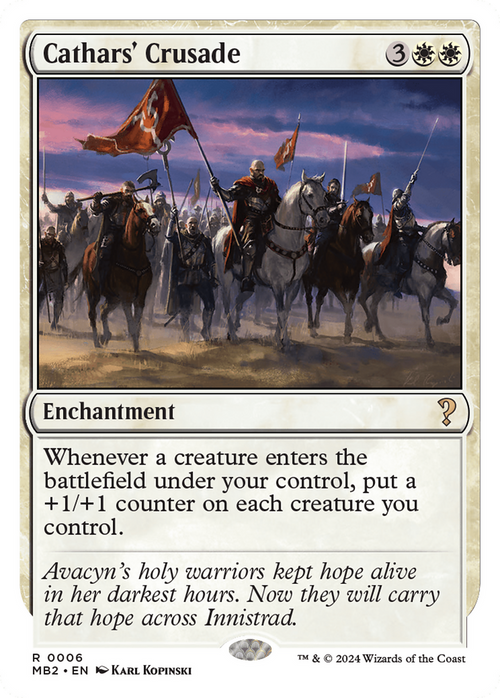 Cathars' Crusade (White Border) (MB2-006) - Mystery Booster 2