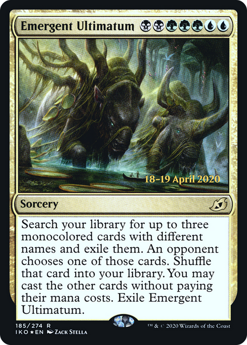 Emergent Ultimatum (PRE-185S) - Ikoria: Lair of Behemoths Promos Foil