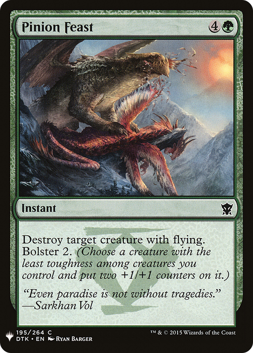Pinion Feast (LIST-DTK-195) - The List