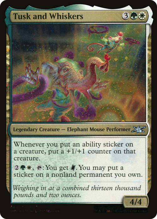 Tusk and Whiskers (Galaxy Foil) (UNF-468) - Unfinity Foil