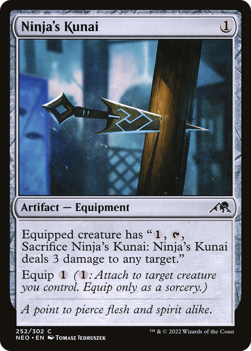 Ninja's Kunai (NEO-252) - Kamigawa: Neon Dynasty Foil