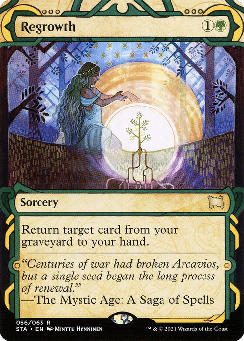 Regrowth (STA-056) - Strixhaven Mystical Archive: (Showcase) (Borderless) Etched Foil