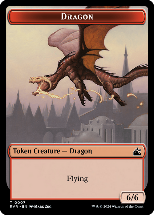 Dragon (TRVR-007) - Ravnica Remastered Tokens Foil