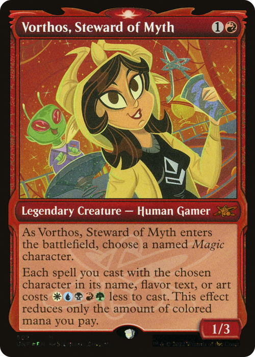 Vorthos, Steward of Myth (Showcase) (Galaxy Foil) (UNF-502) - Unfinity: (Showcase) Foil
