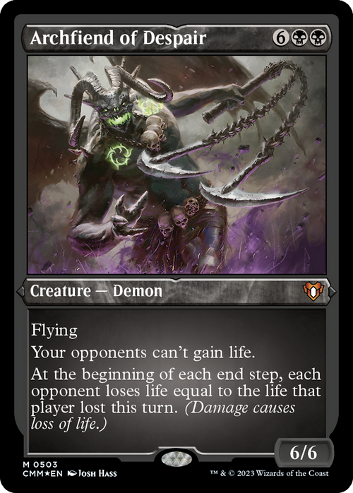 Archfiend of Despair (Foil Etched) (CMM-503) - Commander Masters Foil