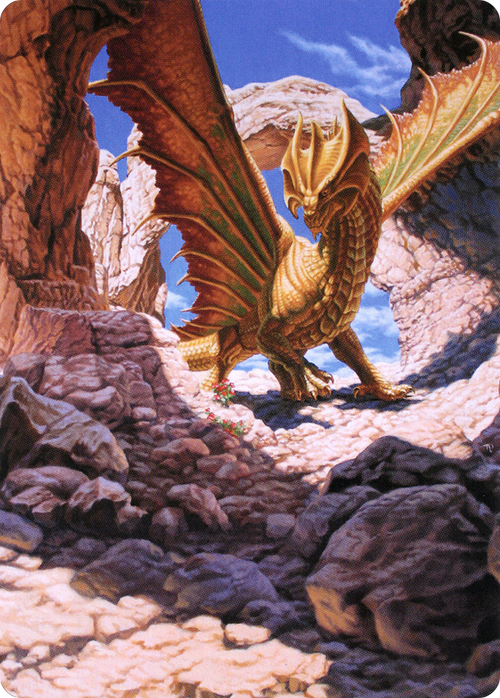 Ancient Brass Dragon // Ancient Brass Dragon (ACLB-002) - Battle for Baldur's Gate Art Series (Borderless) Foil