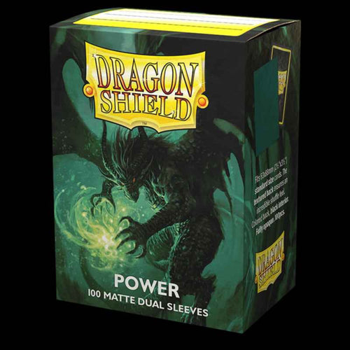Dragon Shield Dual Matte Sleeves - Power's Green Glint