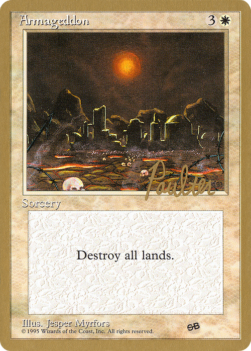 Armageddon - 1996 Preston Poulter (4ED) (SB) (WCD-) - Pro Tour Collector Set