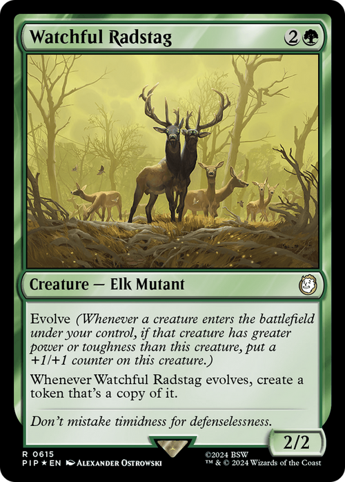 Watchful Radstag (Surge Foil) (PIP-615) - Fallout Foil